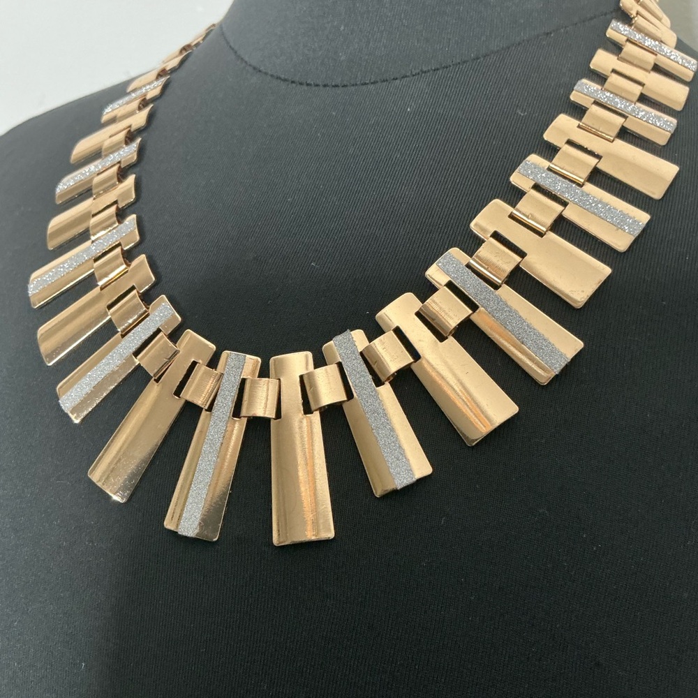 Vintage Gold and Silver Statement Necklace